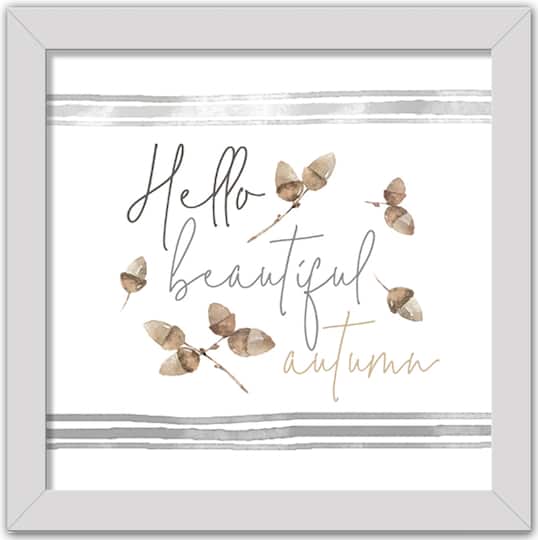 Hello Autumn Framed Print Wall Art